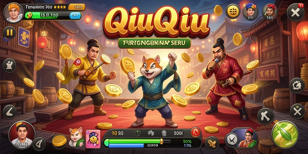 Tampilan screenshot 8II menampilkan aksi seru QiuQiu.