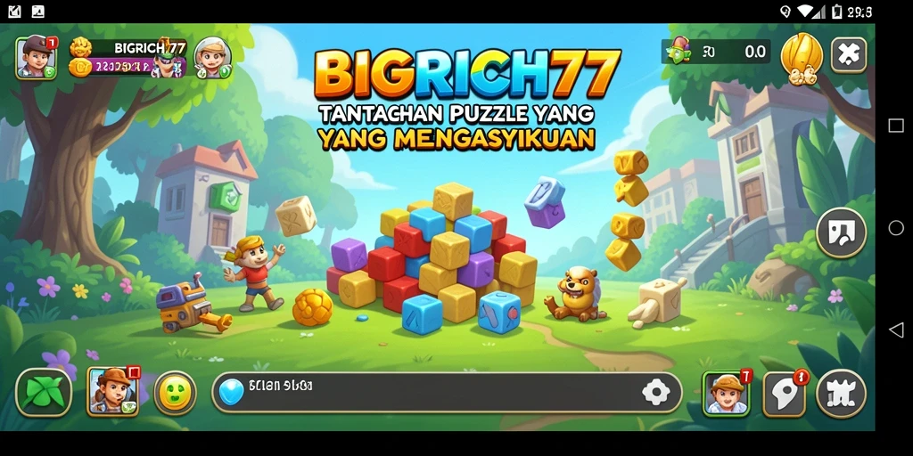 Tangkapan layar dari gameplay BIGRICH77 menunjukkan teka-teki yang menantang.