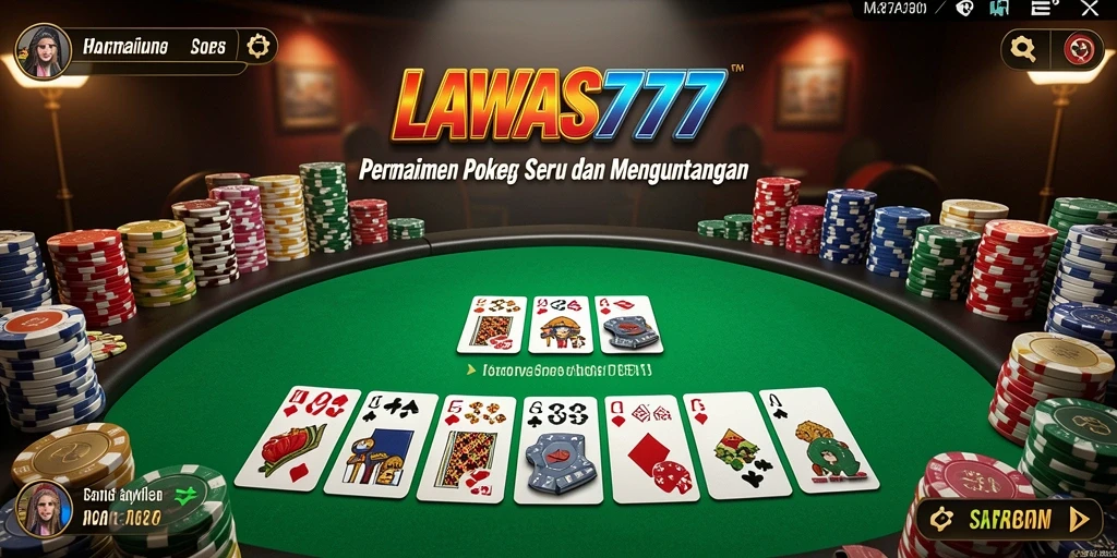 Gameplay Poker seru dan mendebarkan di LAWAS777.
