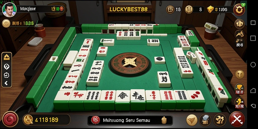Screenshot gameplay LUCKYBEST88 menampilkan aksi Mahjong yang seru dan menarik.