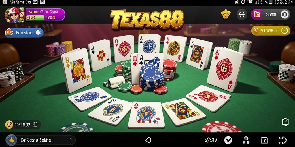 Screenshot gameplay TEXAS88 dengan teman dalam permainan Gaple.