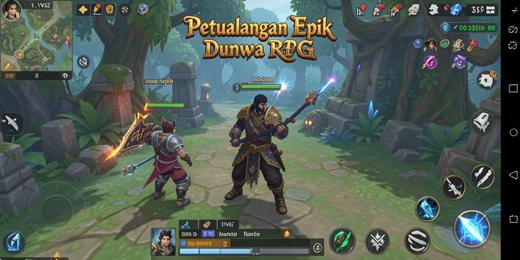 Tampilan gameplay seru dalam dunia RPG yang penuh petualangan.
