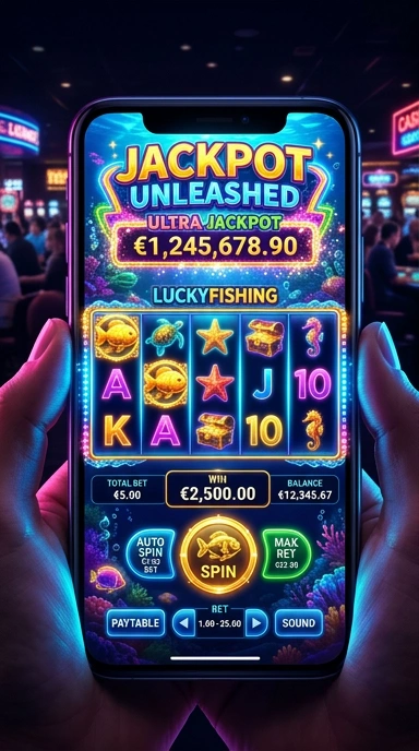 Proses unduh aplikasi luckyfishing yang cepat dan mudah.
